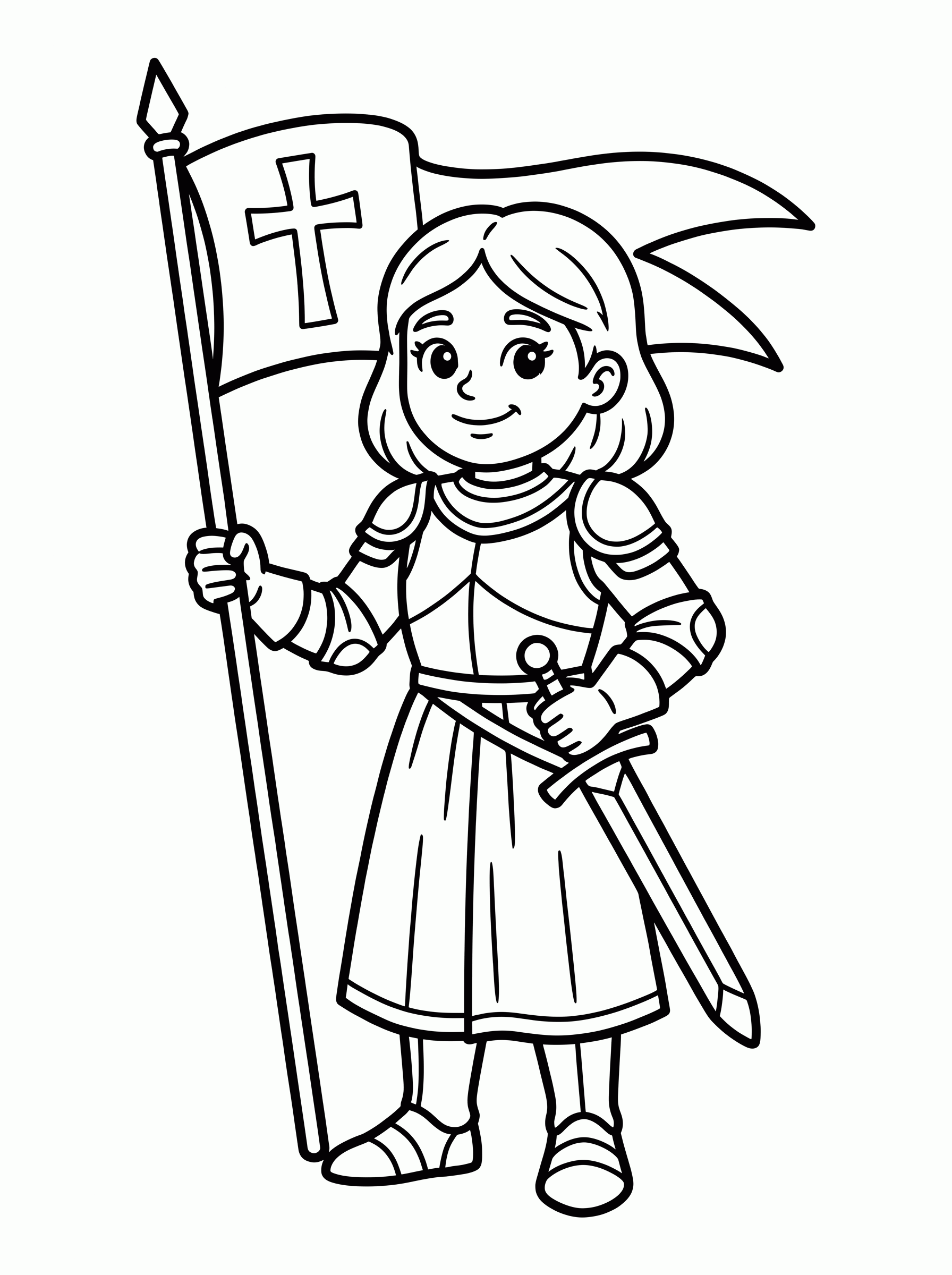 Jeanne d’Arc para colorir