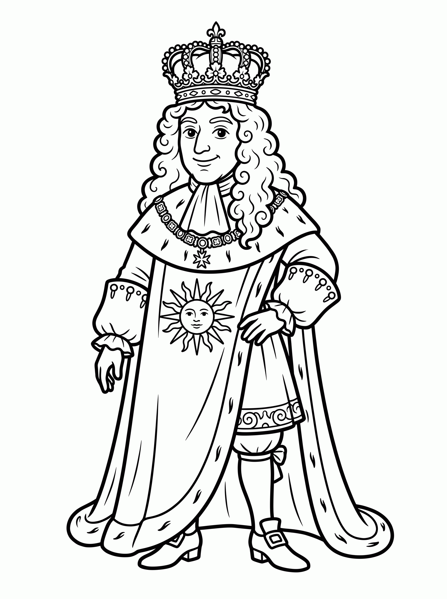 Coloriage de Louis XIV