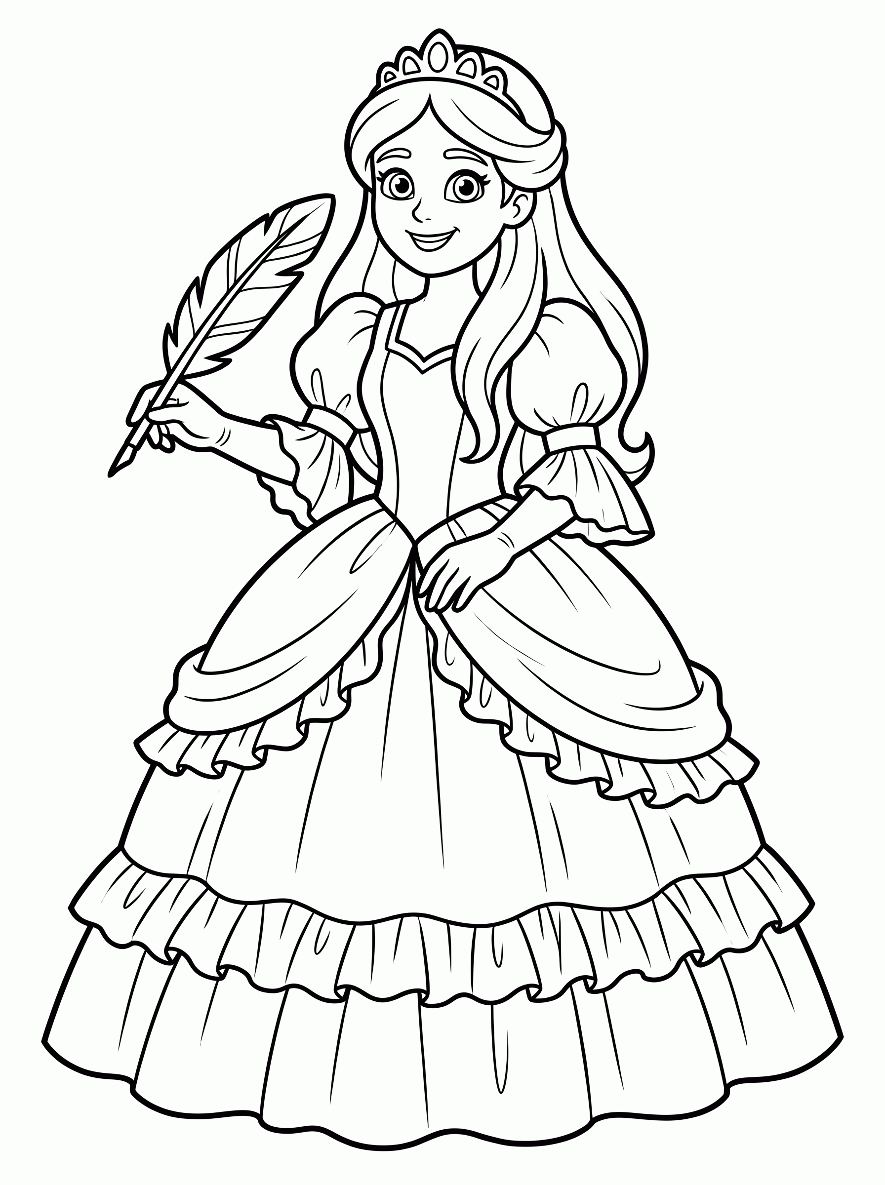 Princesa Isabel para colorir