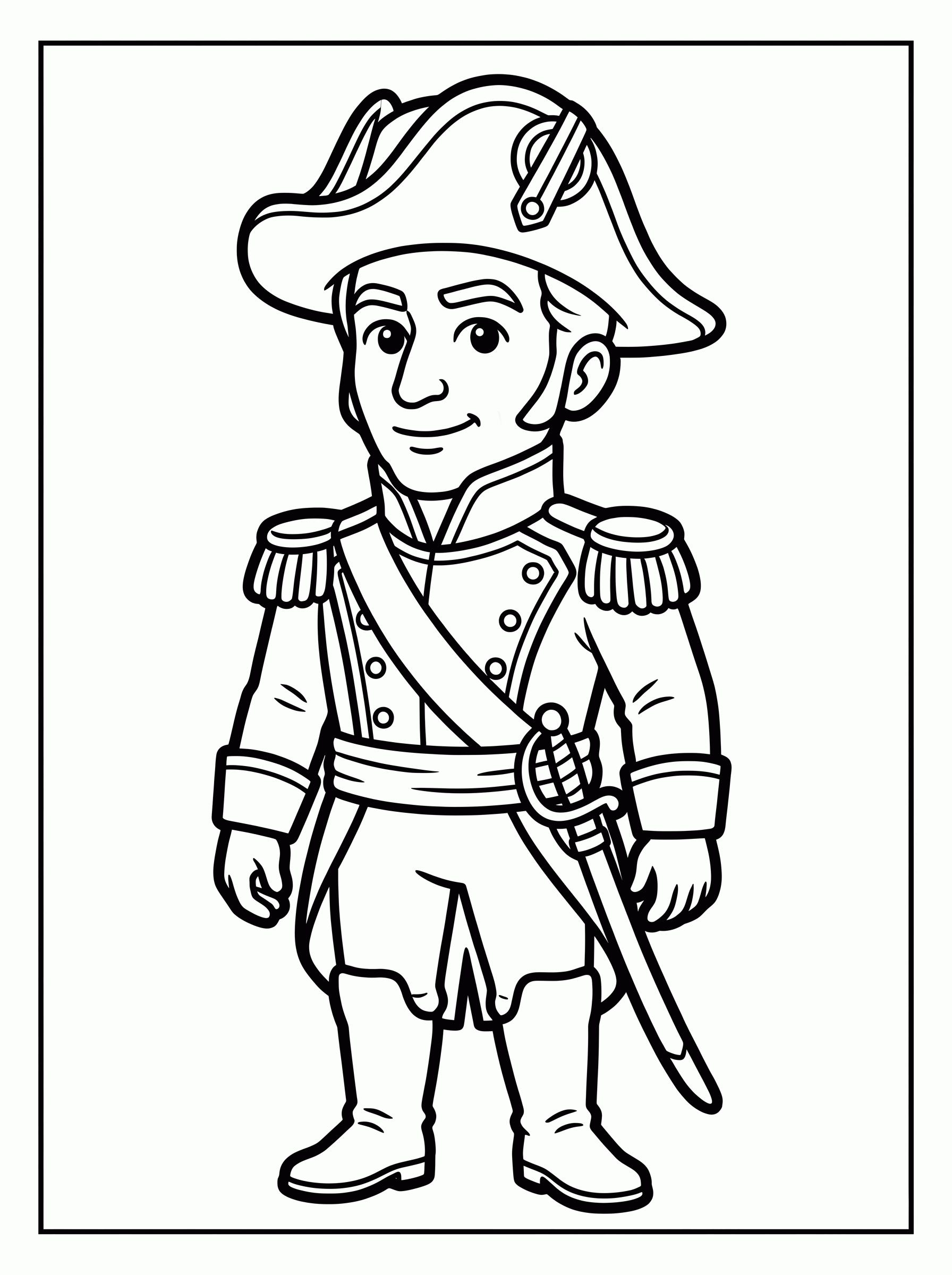 Simón Bolívar para colorir