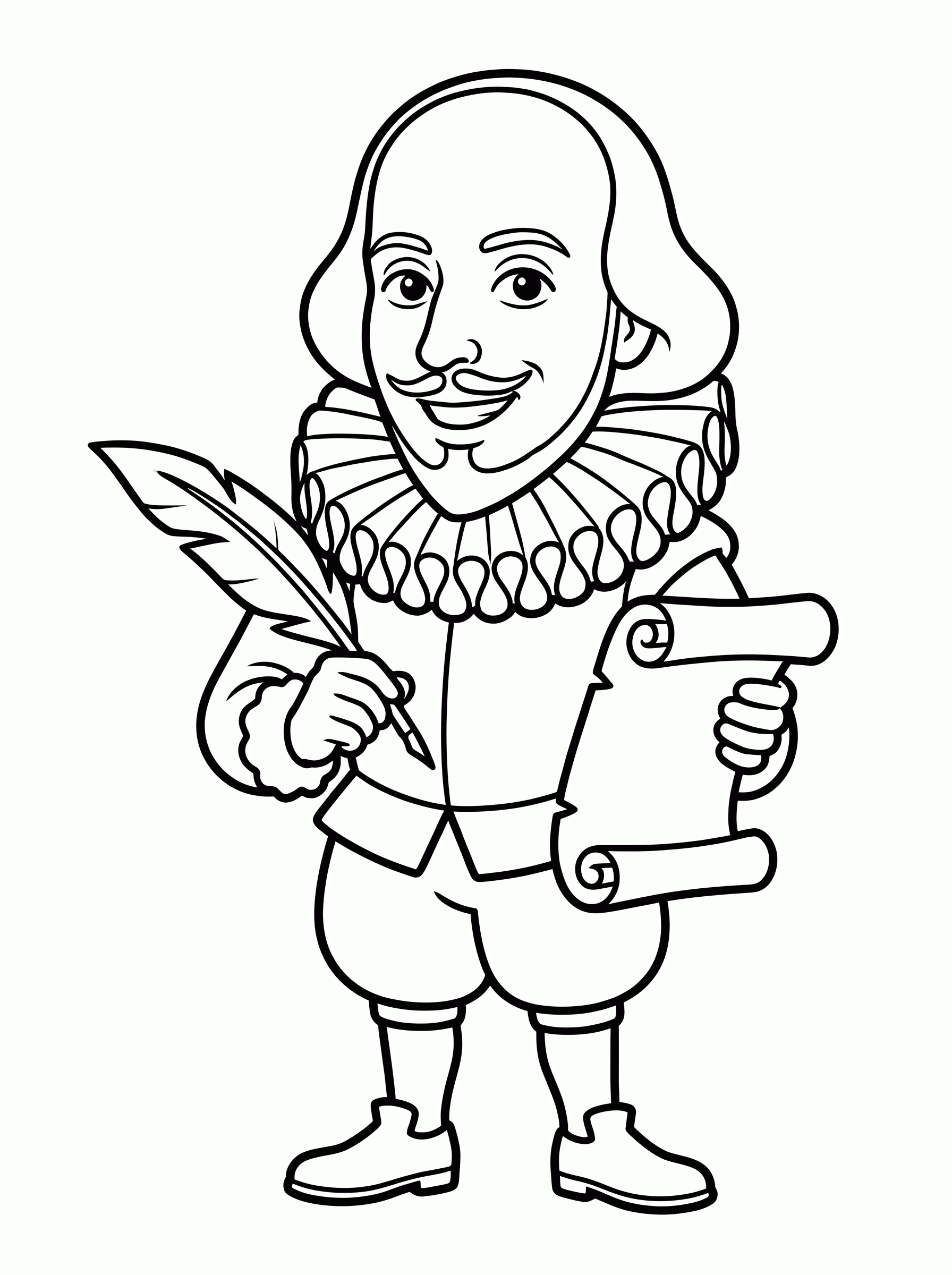 William Shakespeare para colorir