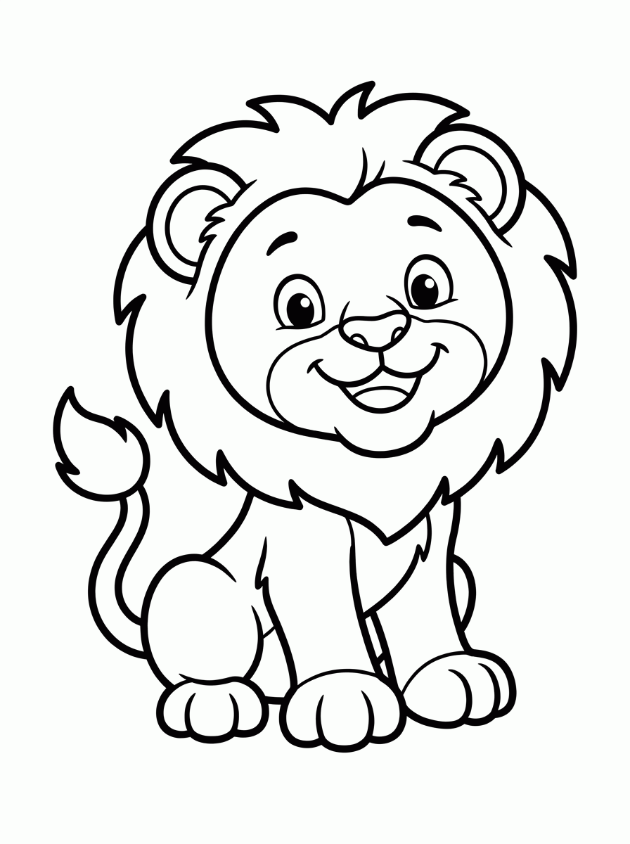 Filhote de Leao para colorir