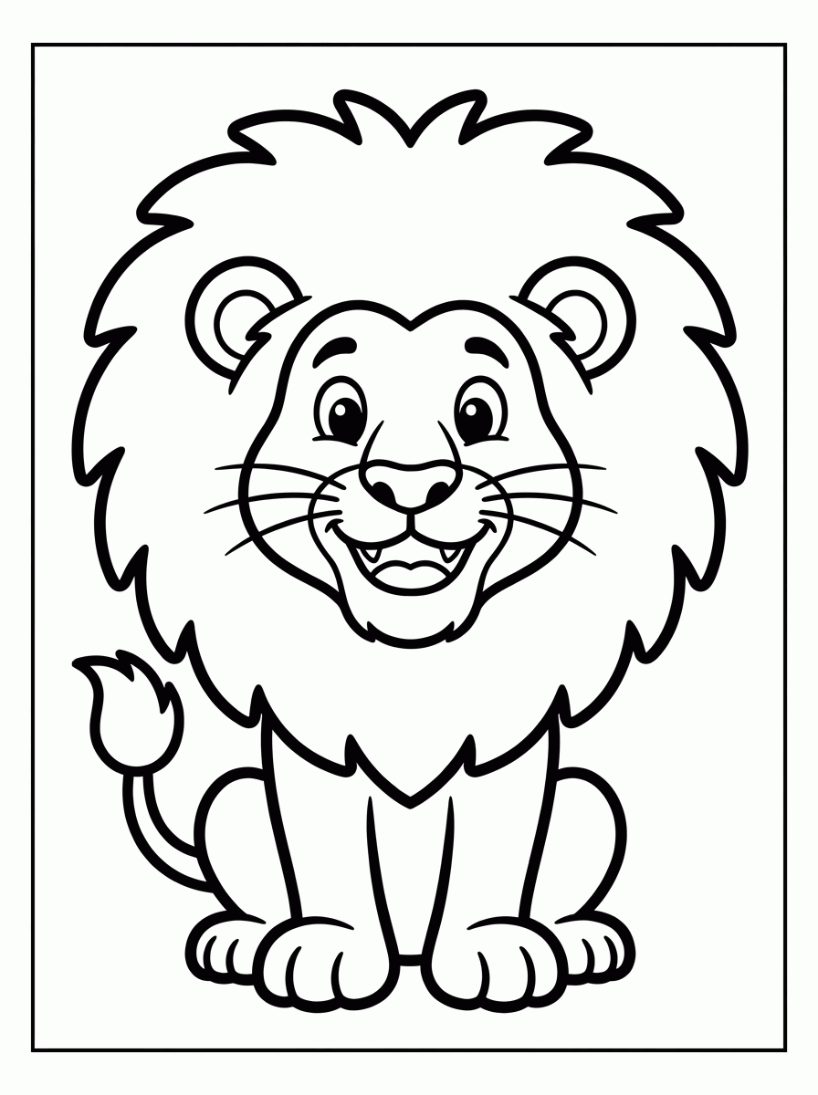 Leão da Savana para colorir
