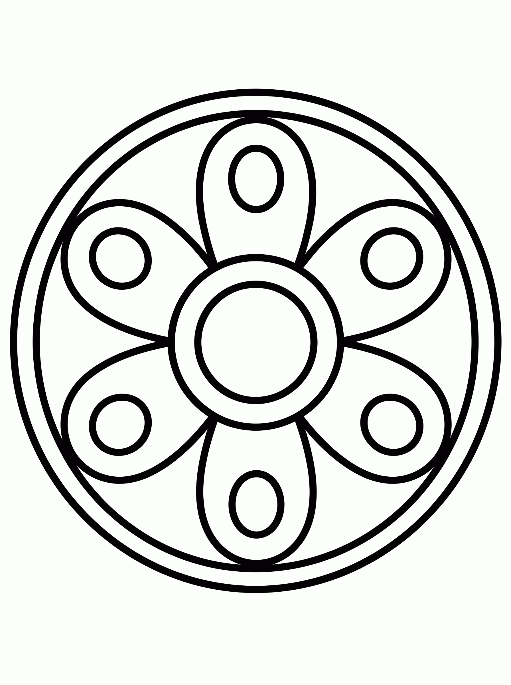 Mandala de Flor Simples para colorir