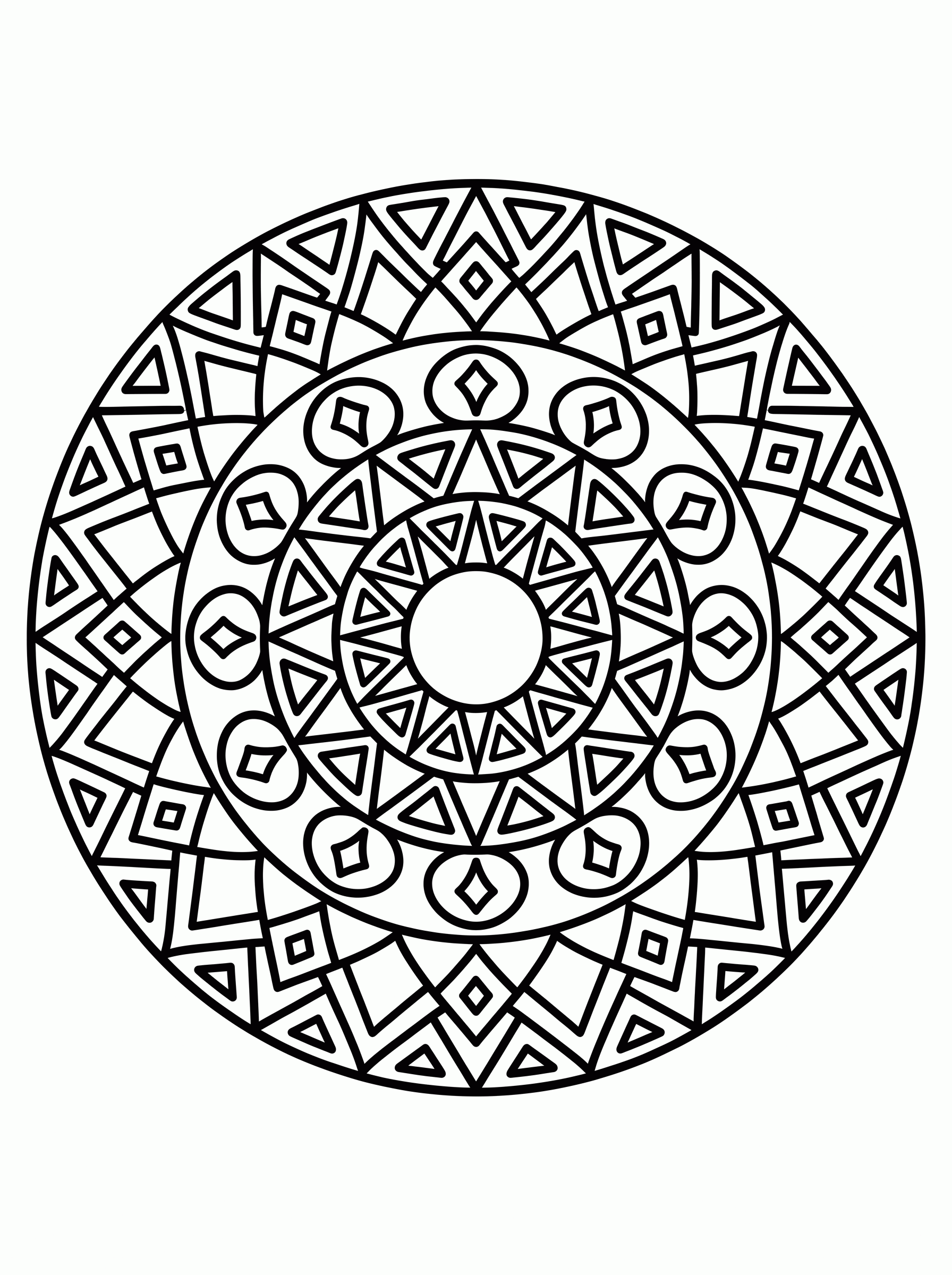 Mandala Geométrica para colorir