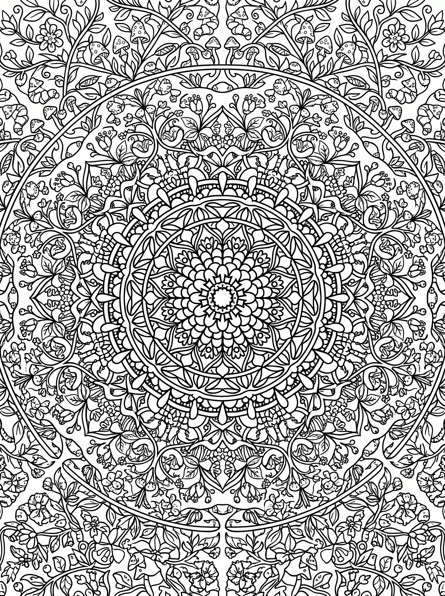Mandala Jardim Secreto para colorir