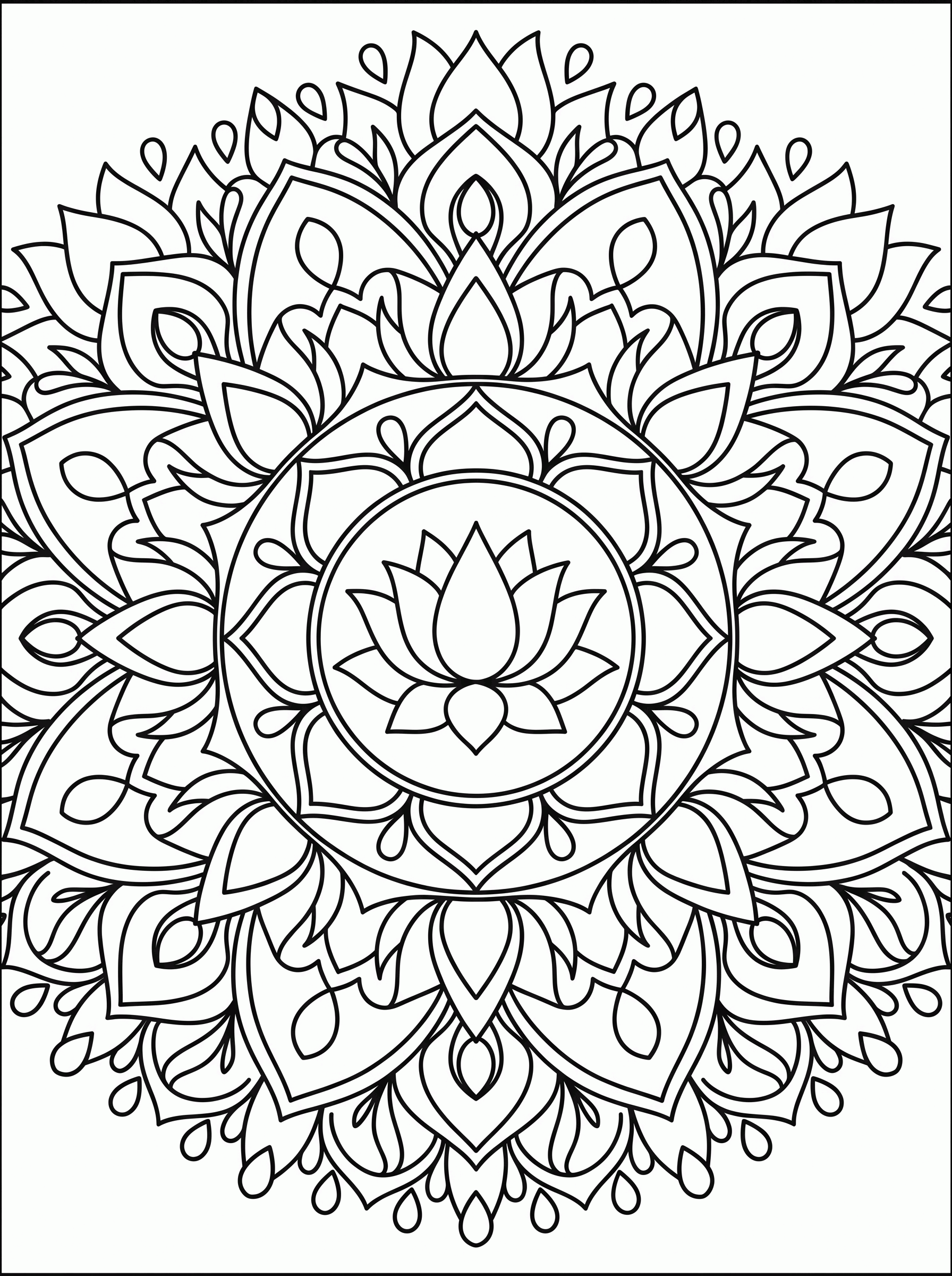 Mandala de Lótus para colorir