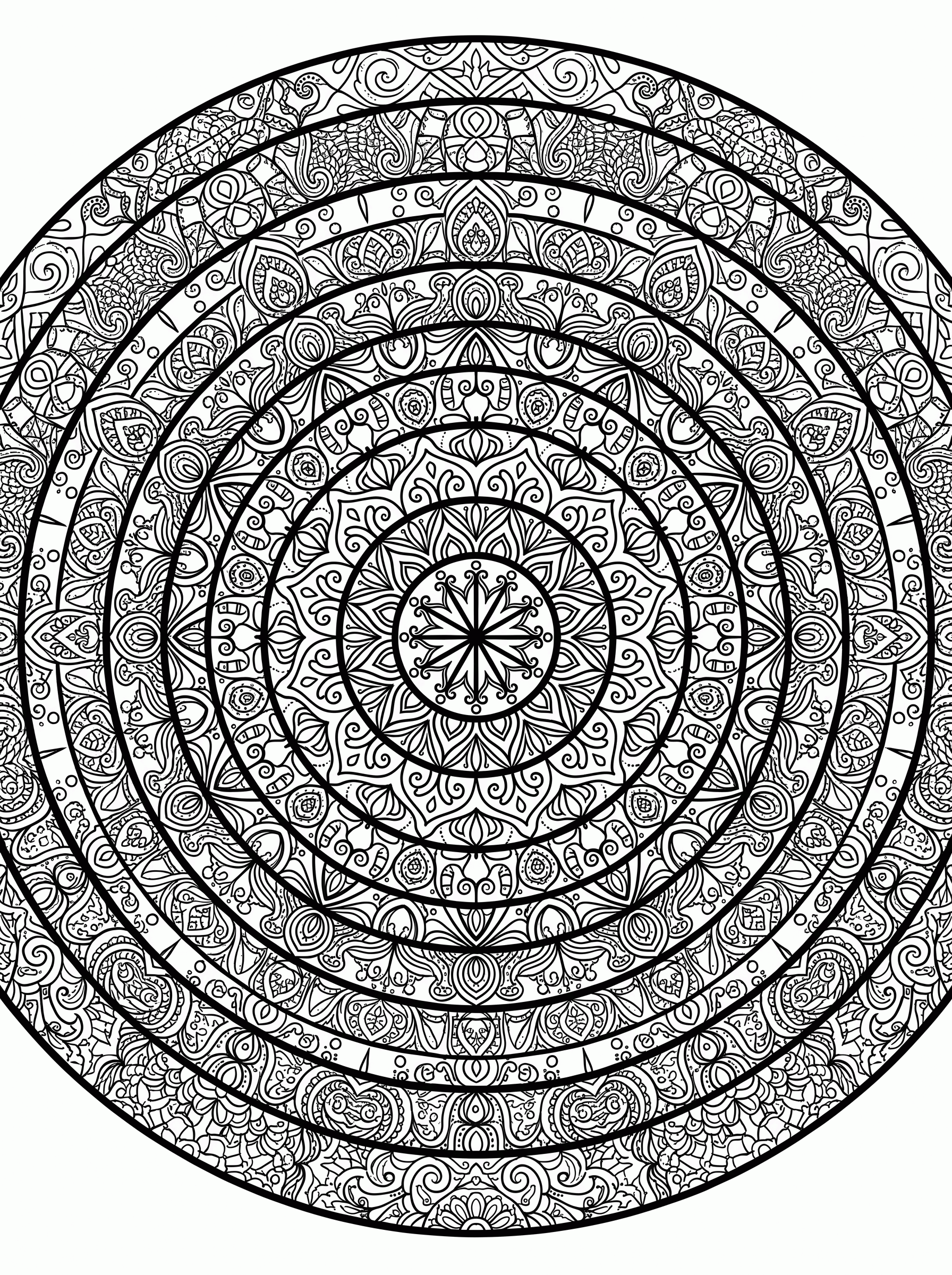 Mandala Zentangle para colorir