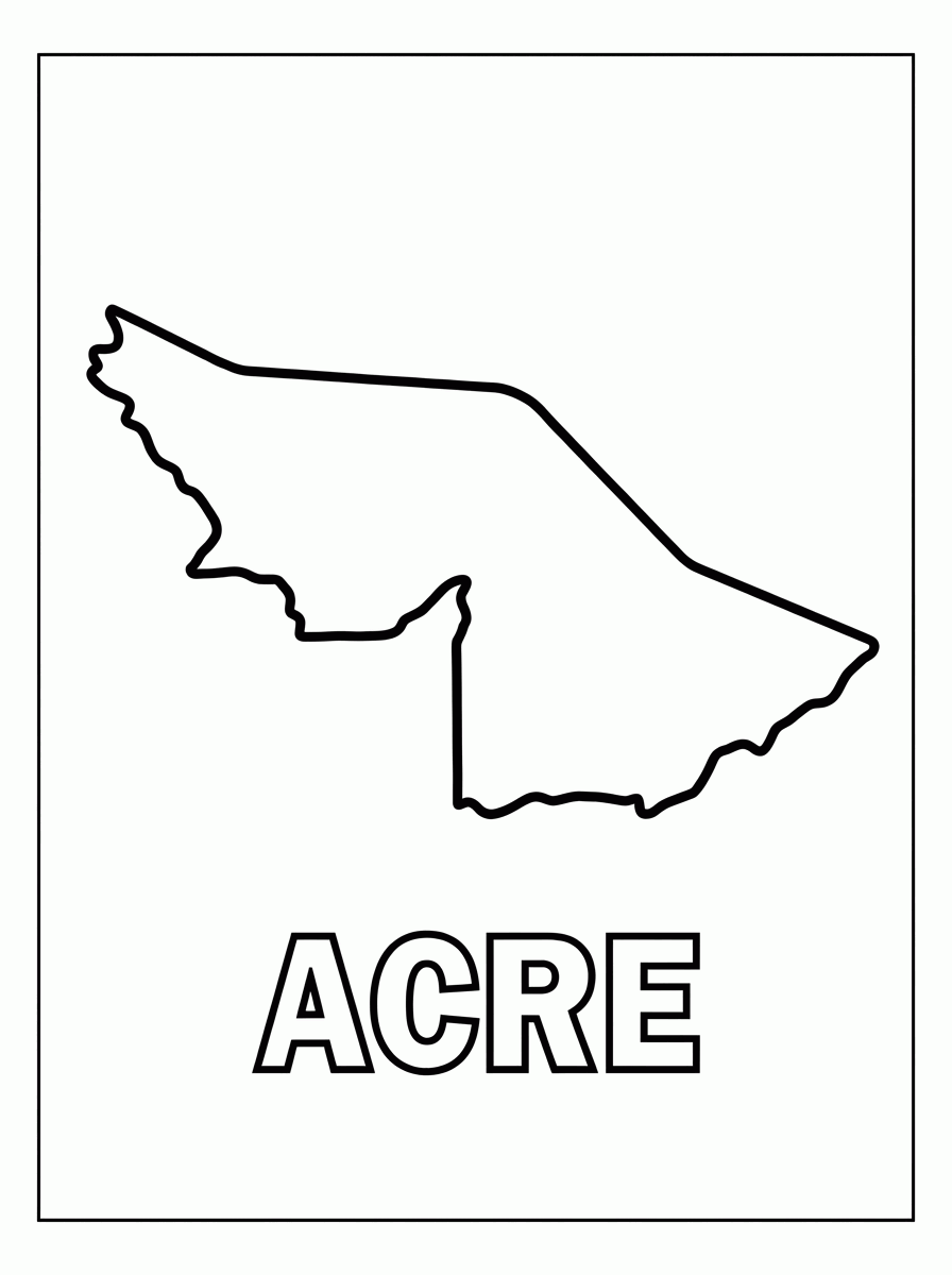 Mapa do Acre para colorir