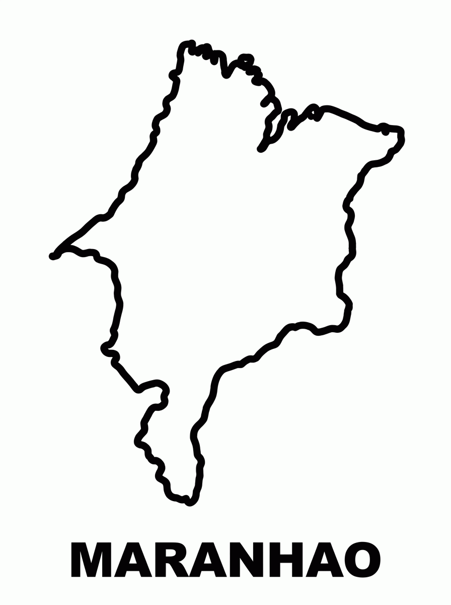 Mapa do Maranhão para colorir