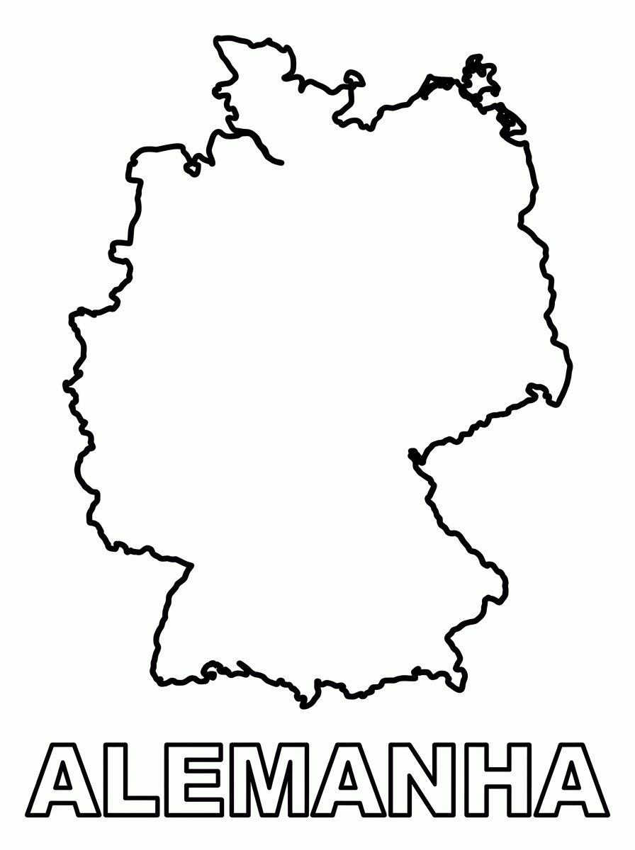 Mapa da Alemanha para colorir