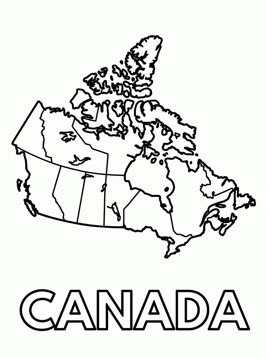 Mapa do Canadá para colorir