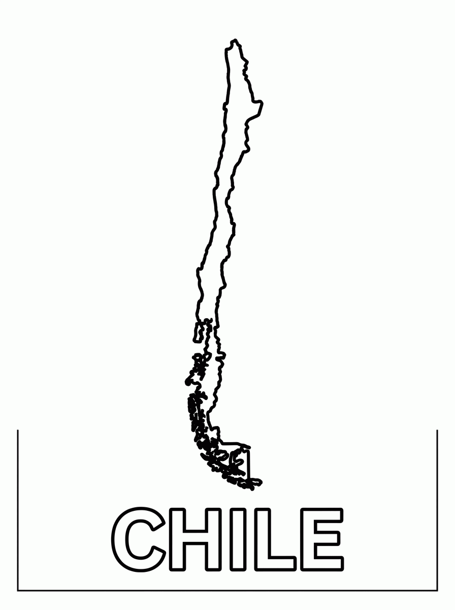 Mapa do Chile para colorir
