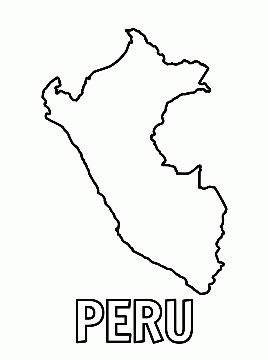 Mapa do Peru para colorir