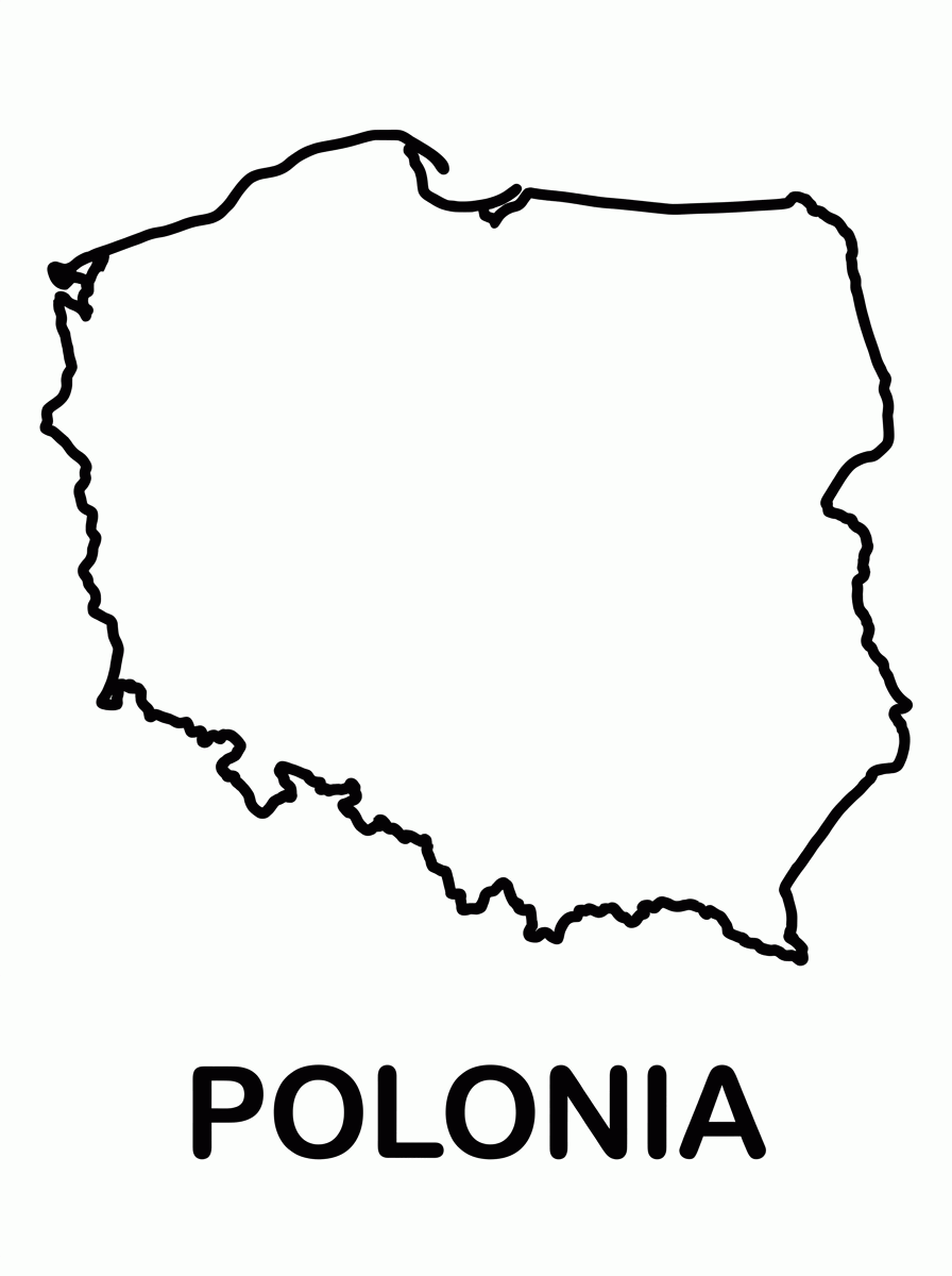 Mapa da Polônia para colorir