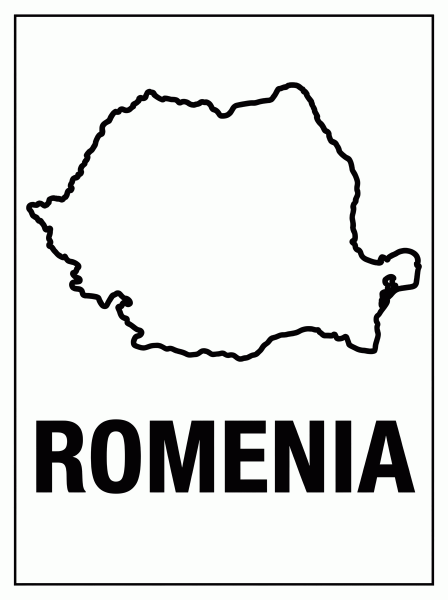 Mapa da Romênia para colorir