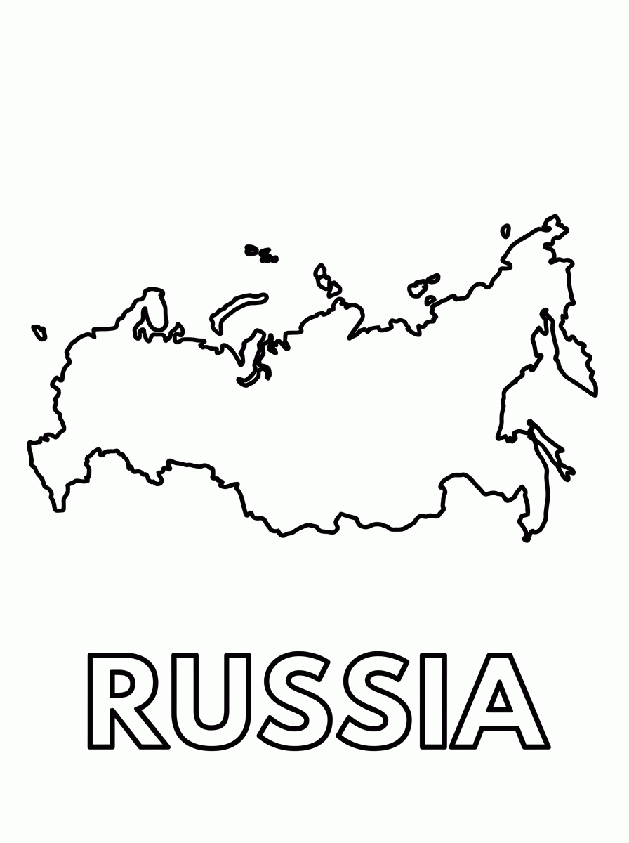Mapa da Rússia para colorir