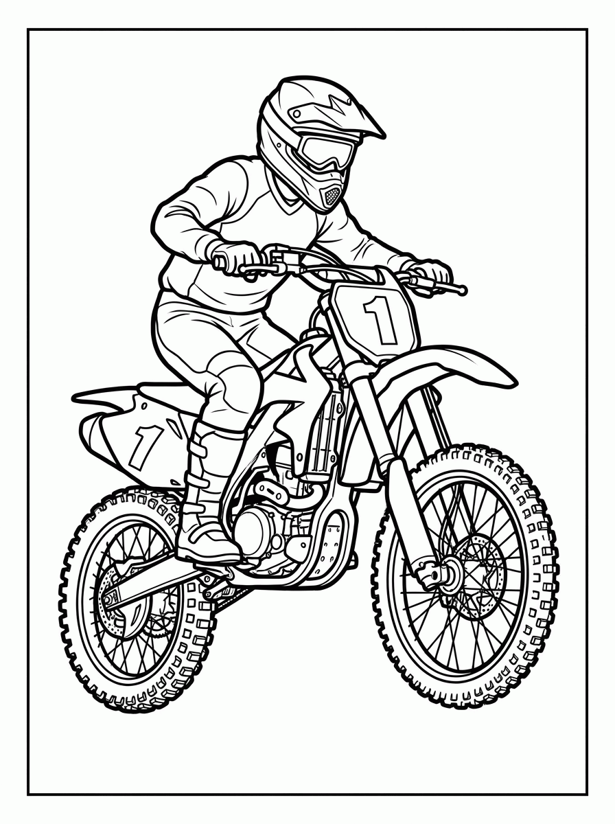 Moto de Trilha para colorir