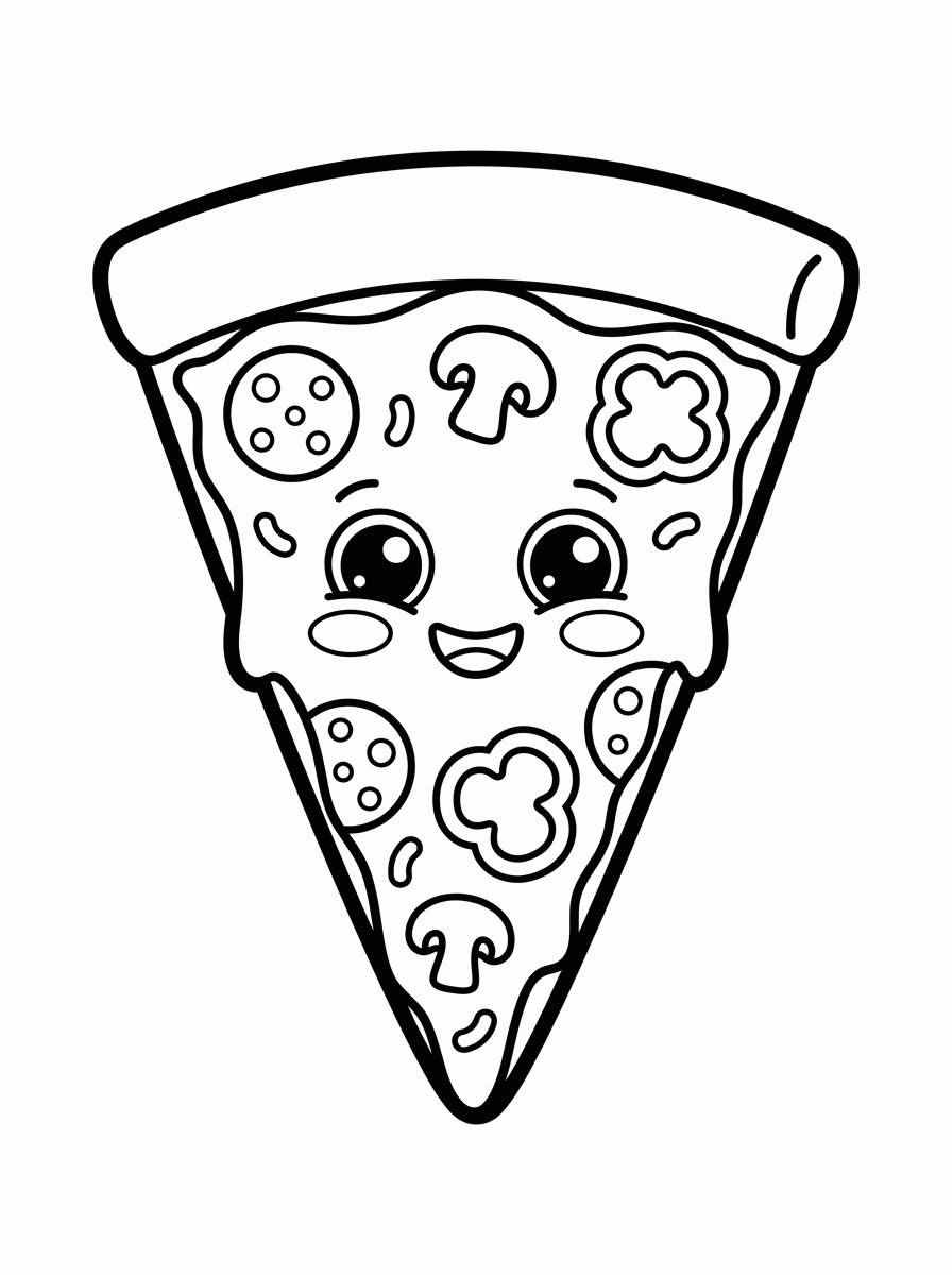 Fatia de Pizza para colorir
