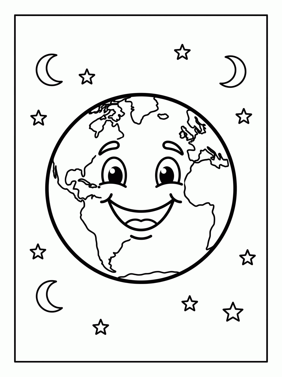 Planeta Terra para colorir