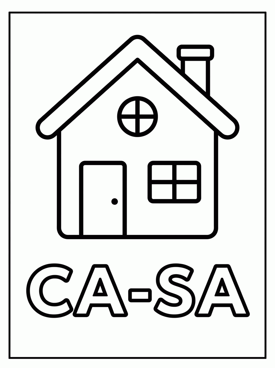 Casa para colorear para colorir