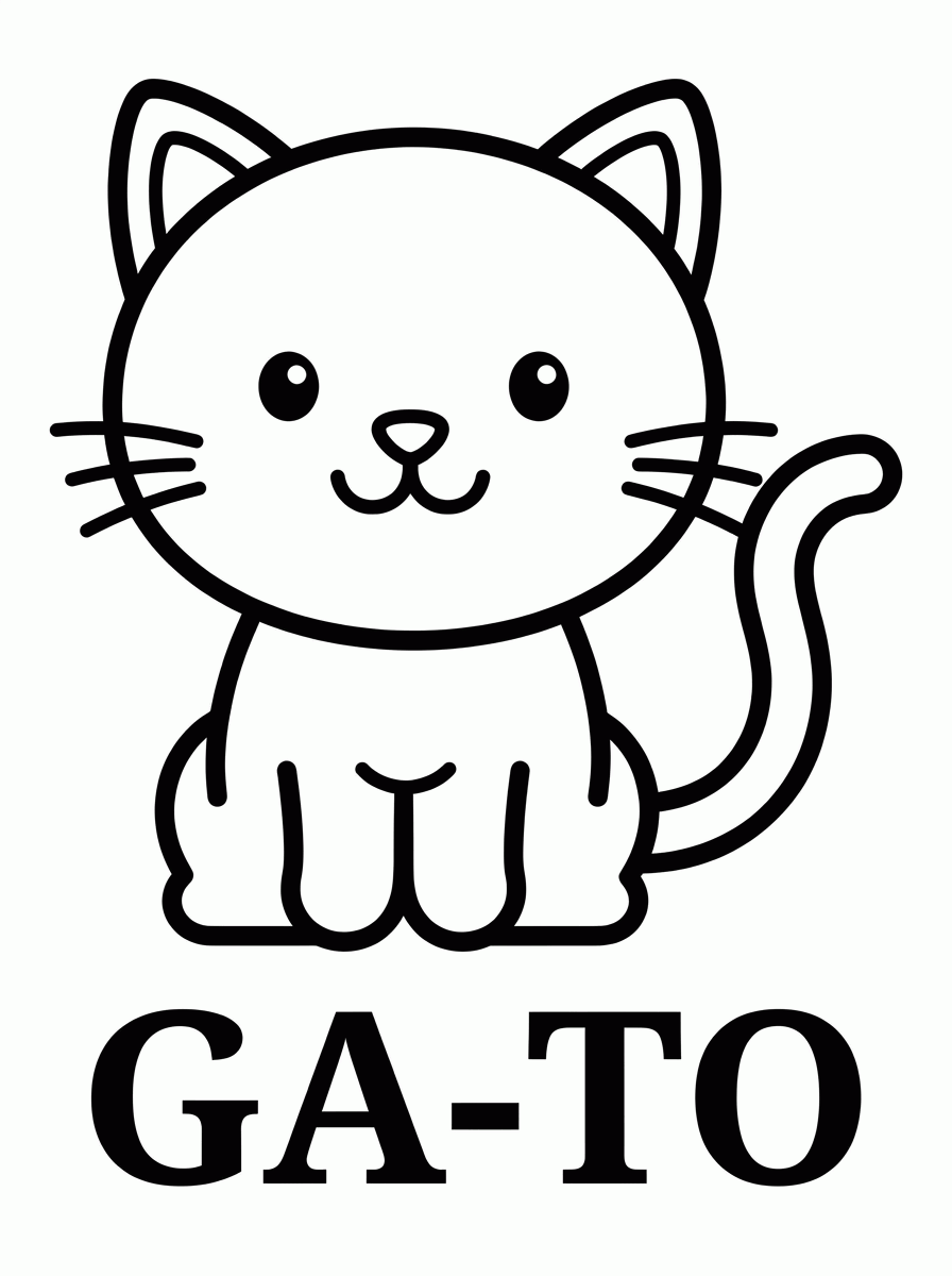 Gato para colorir para colorir