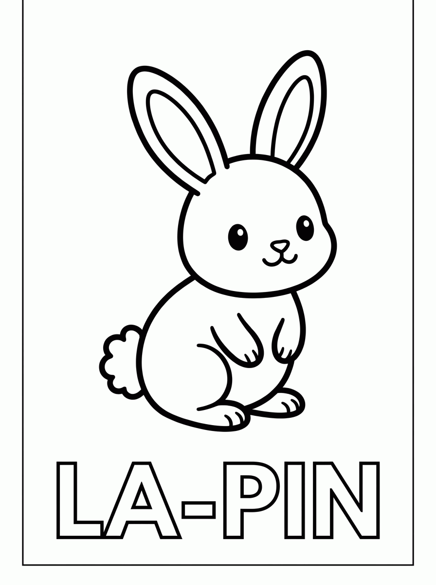 Coloriage de Lapin à colorier