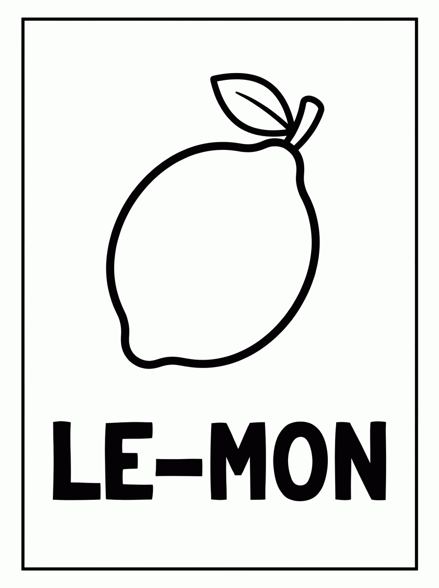 Lemon coloring page coloring page