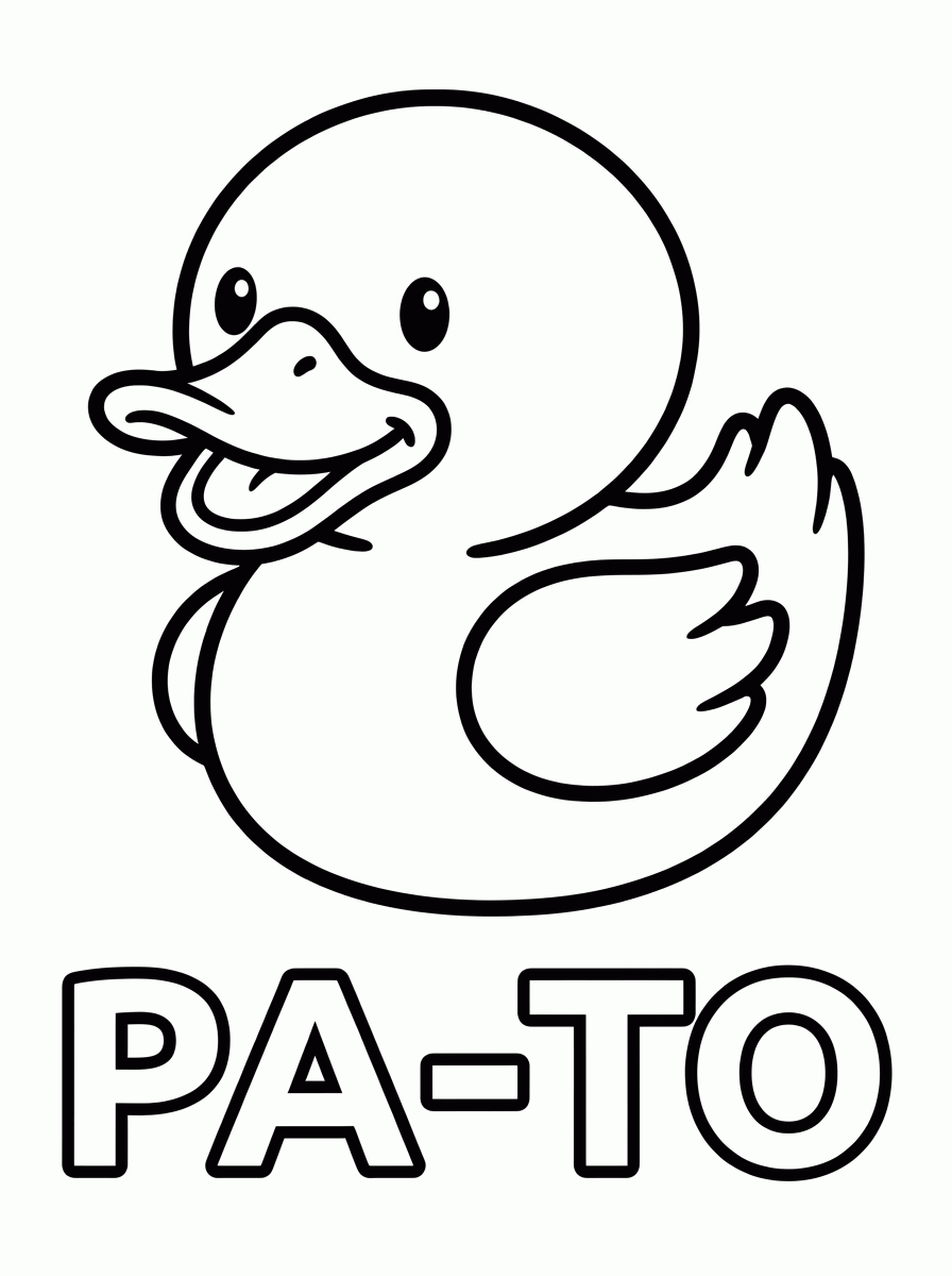 Pato para colorir para colorir