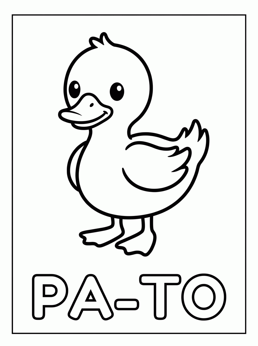 Pato para colorear para colorir
