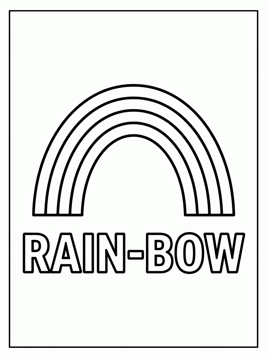 Rainbow coloring page coloring page