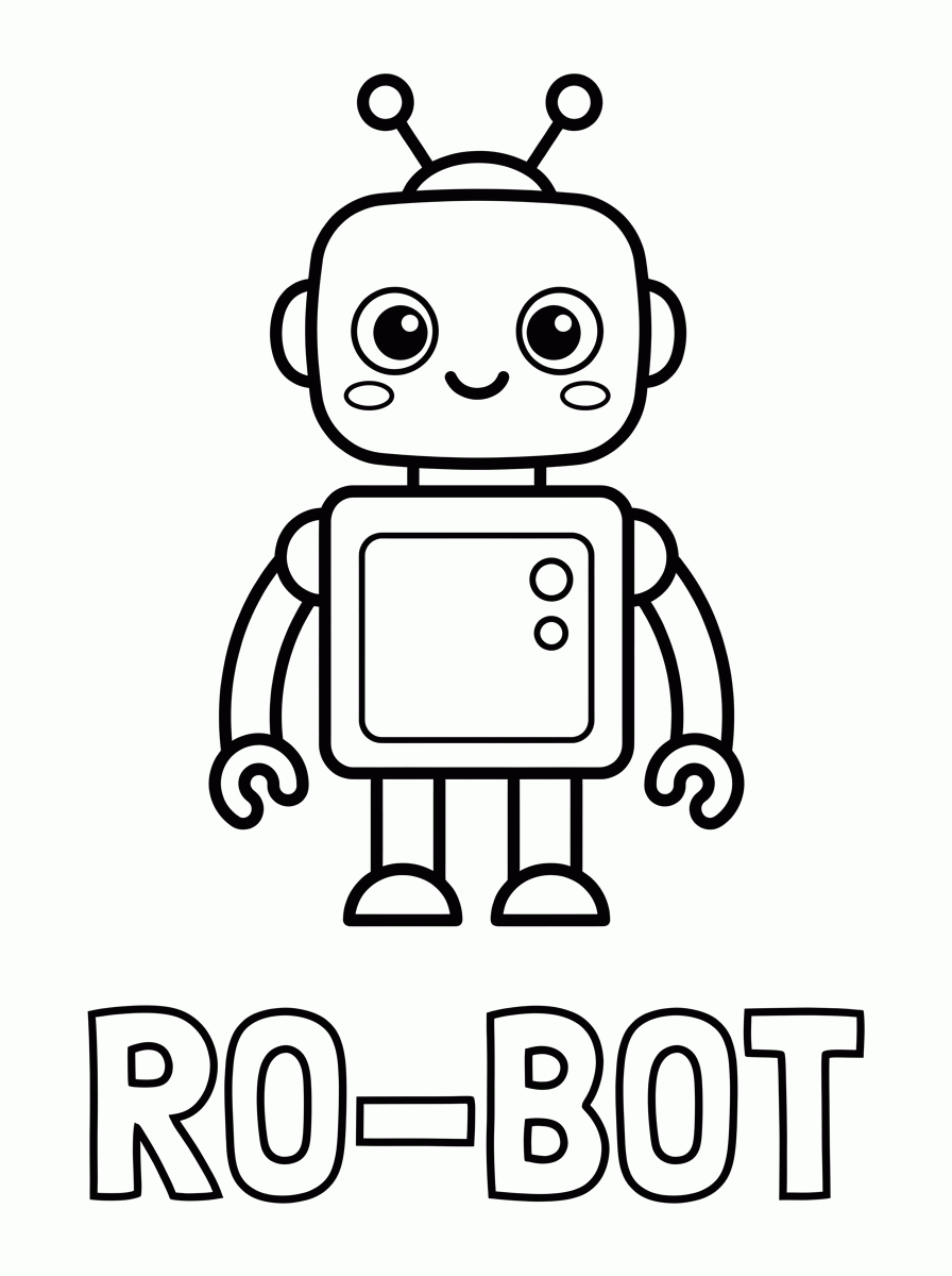 Robot coloring page para colorir
