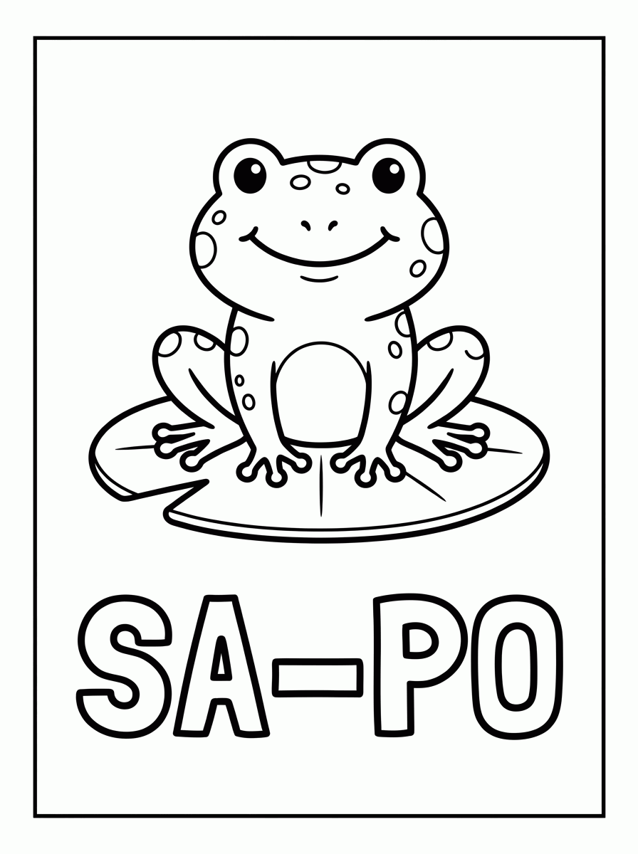 Sapo para colorir para colorir