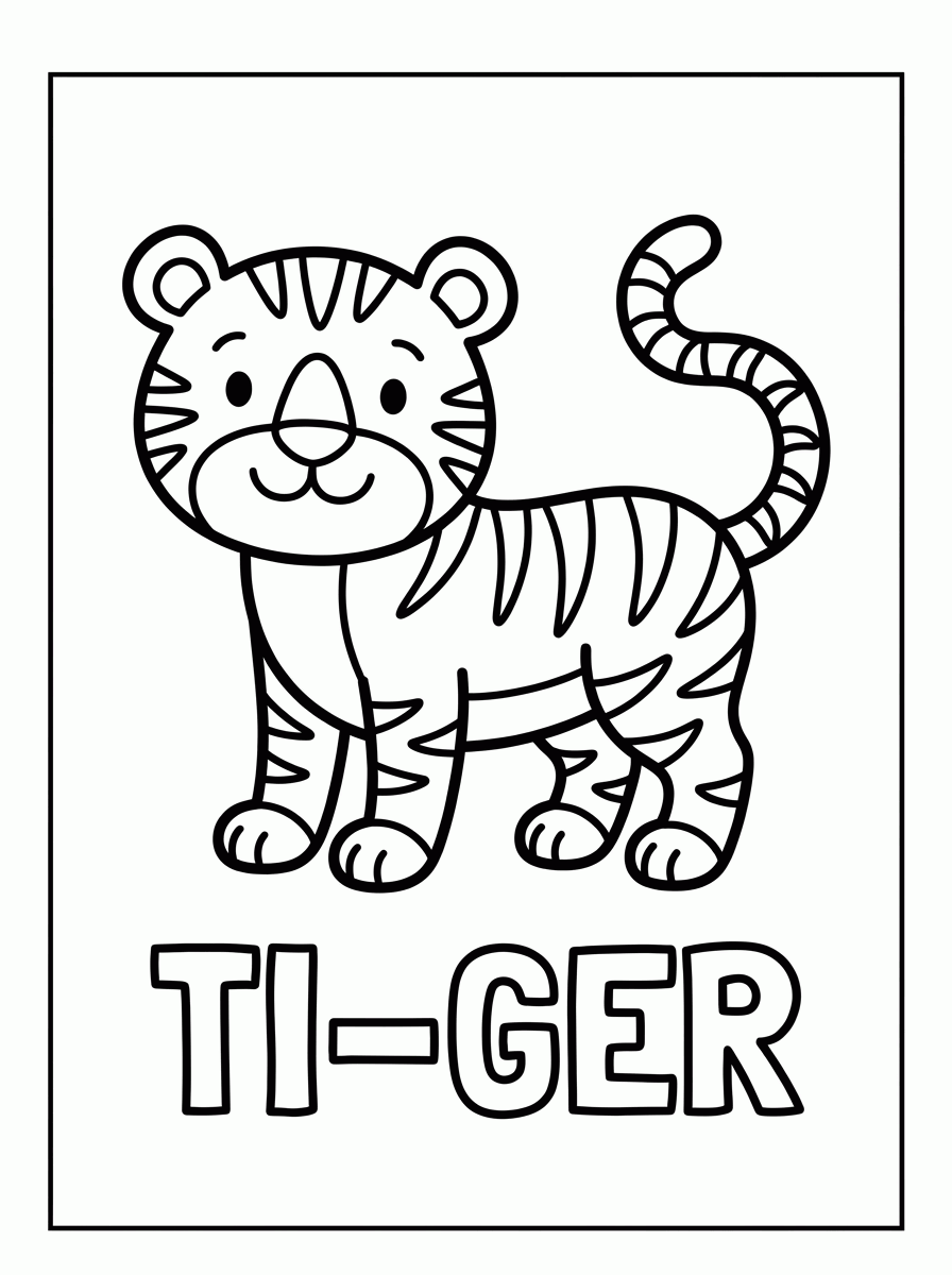 Tiger coloring page coloring page