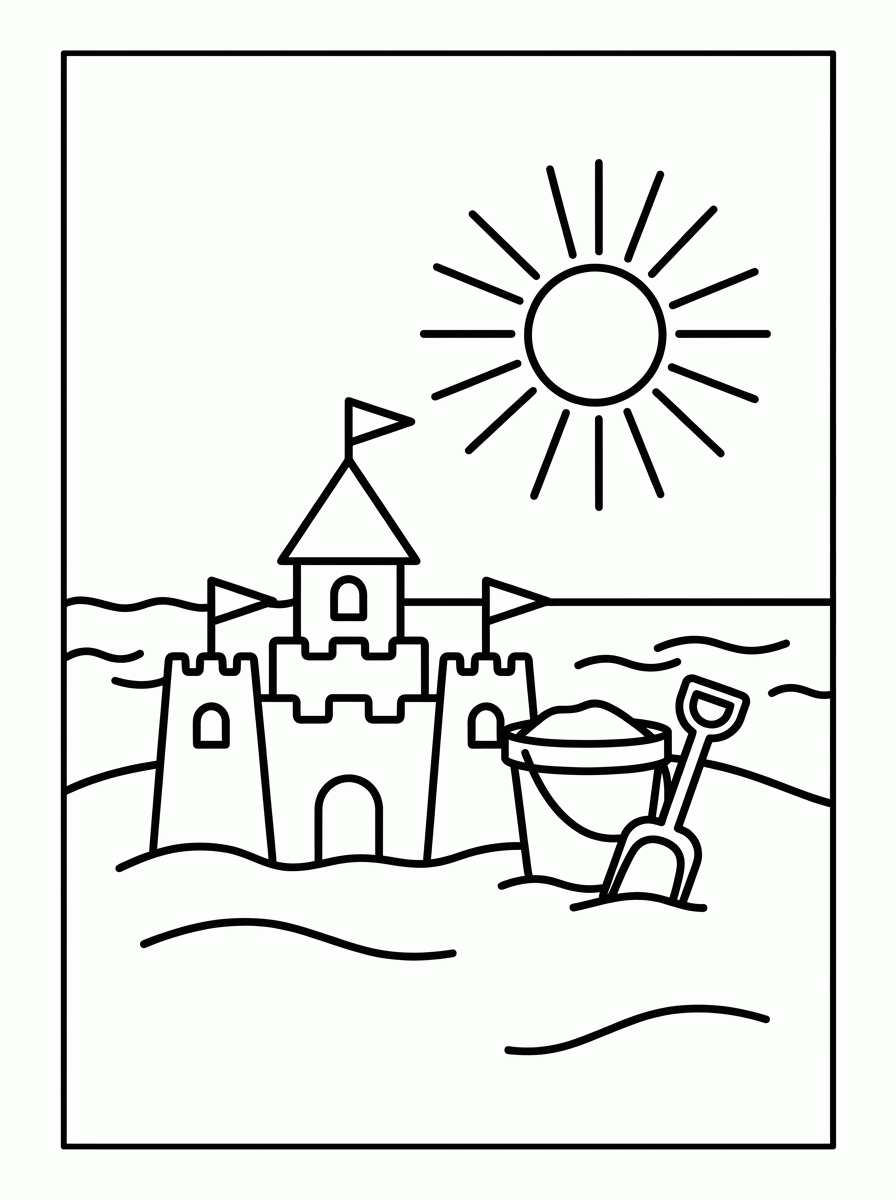 Castelo de Areia para colorir
