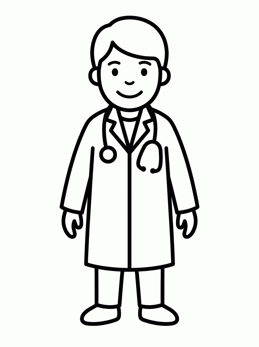 Médico para colorir