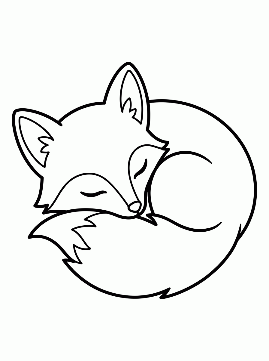 Raposinha Bebe para colorir