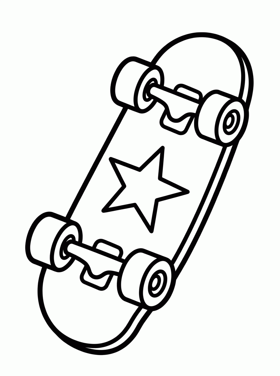 Skate Radical para colorir