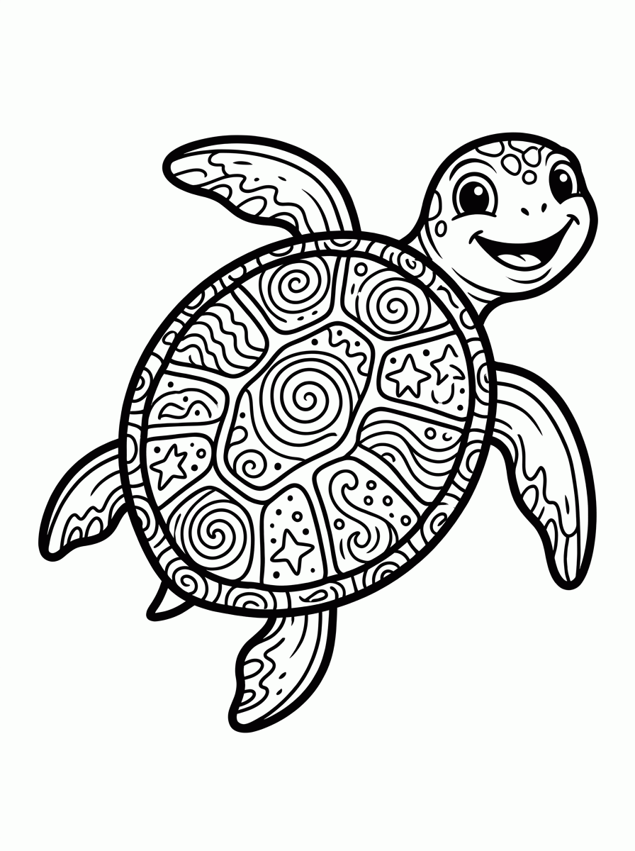 Tartaruga Marinha para colorir
