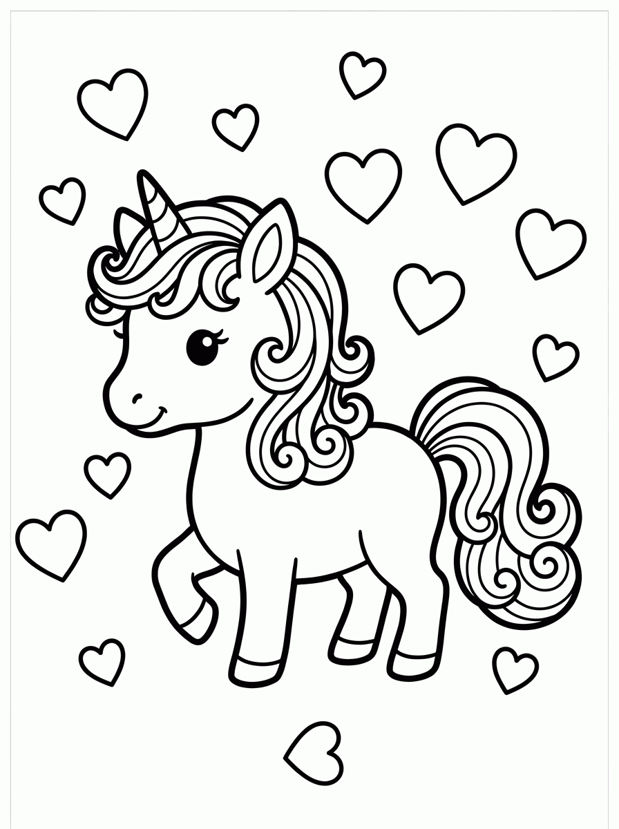 Bebe Unicornio para colorir