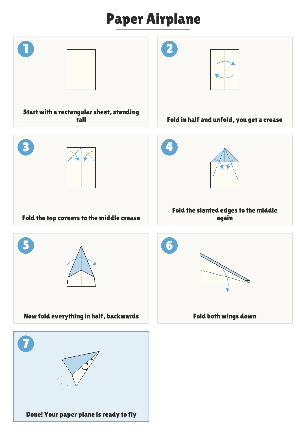 How to fold: Paper Airplane