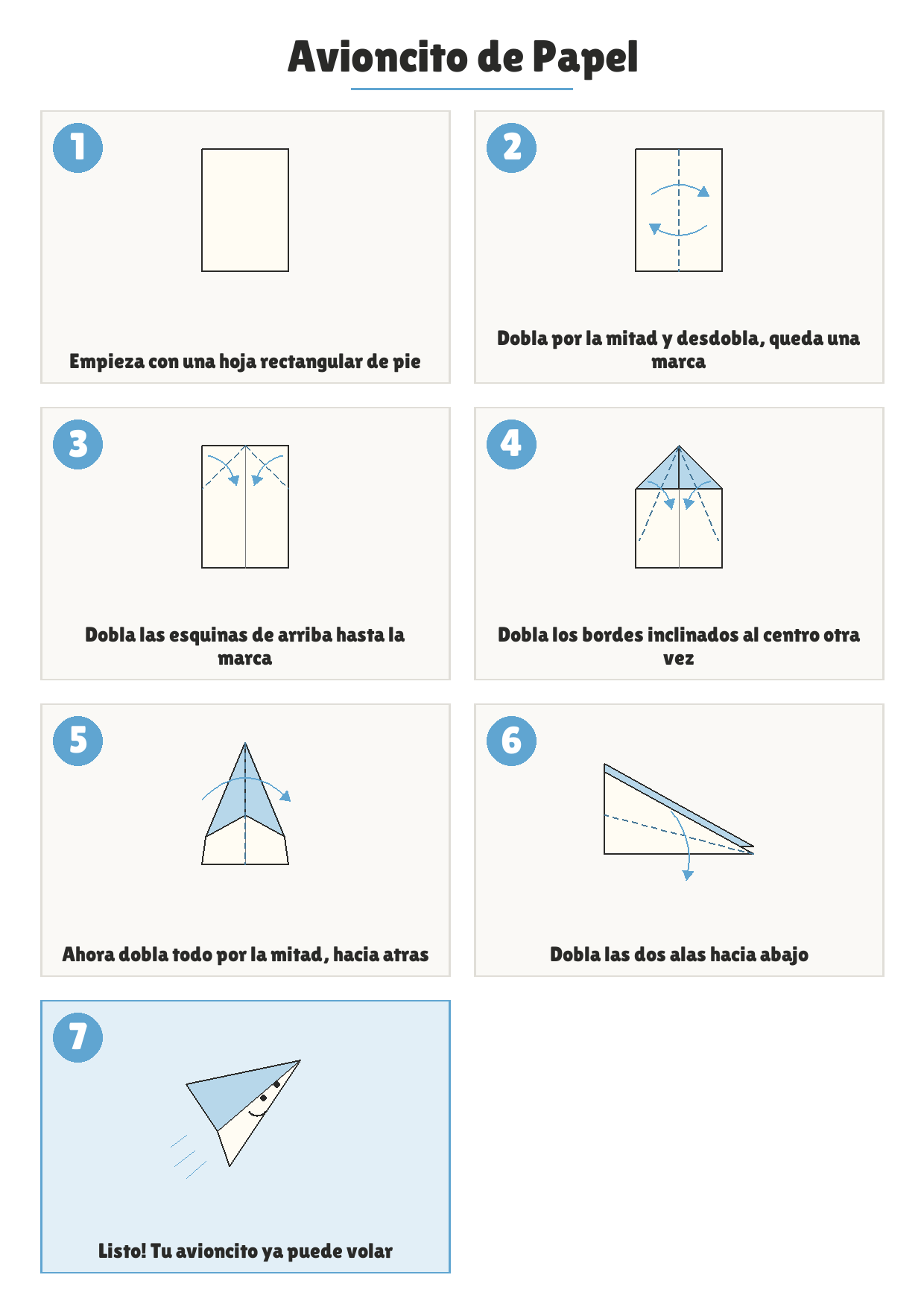 Cómo doblar: Avioncito de Papel