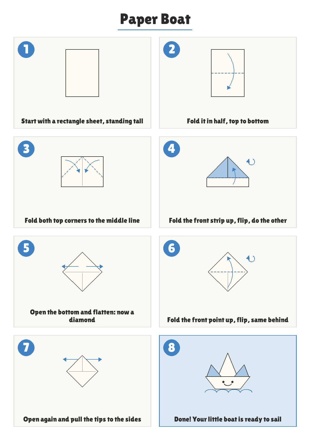 How to fold: Paper Boat