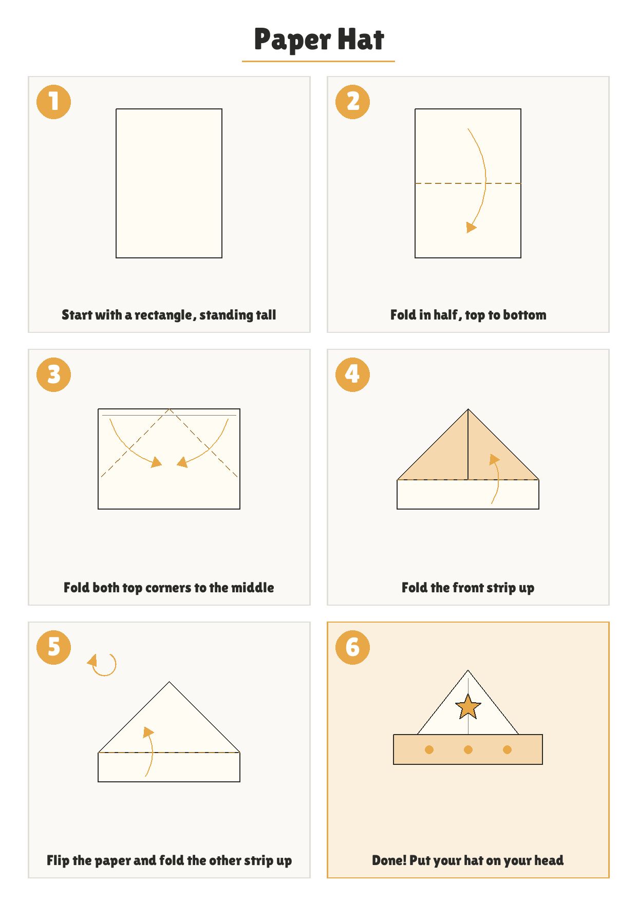 How to fold: Paper Hat