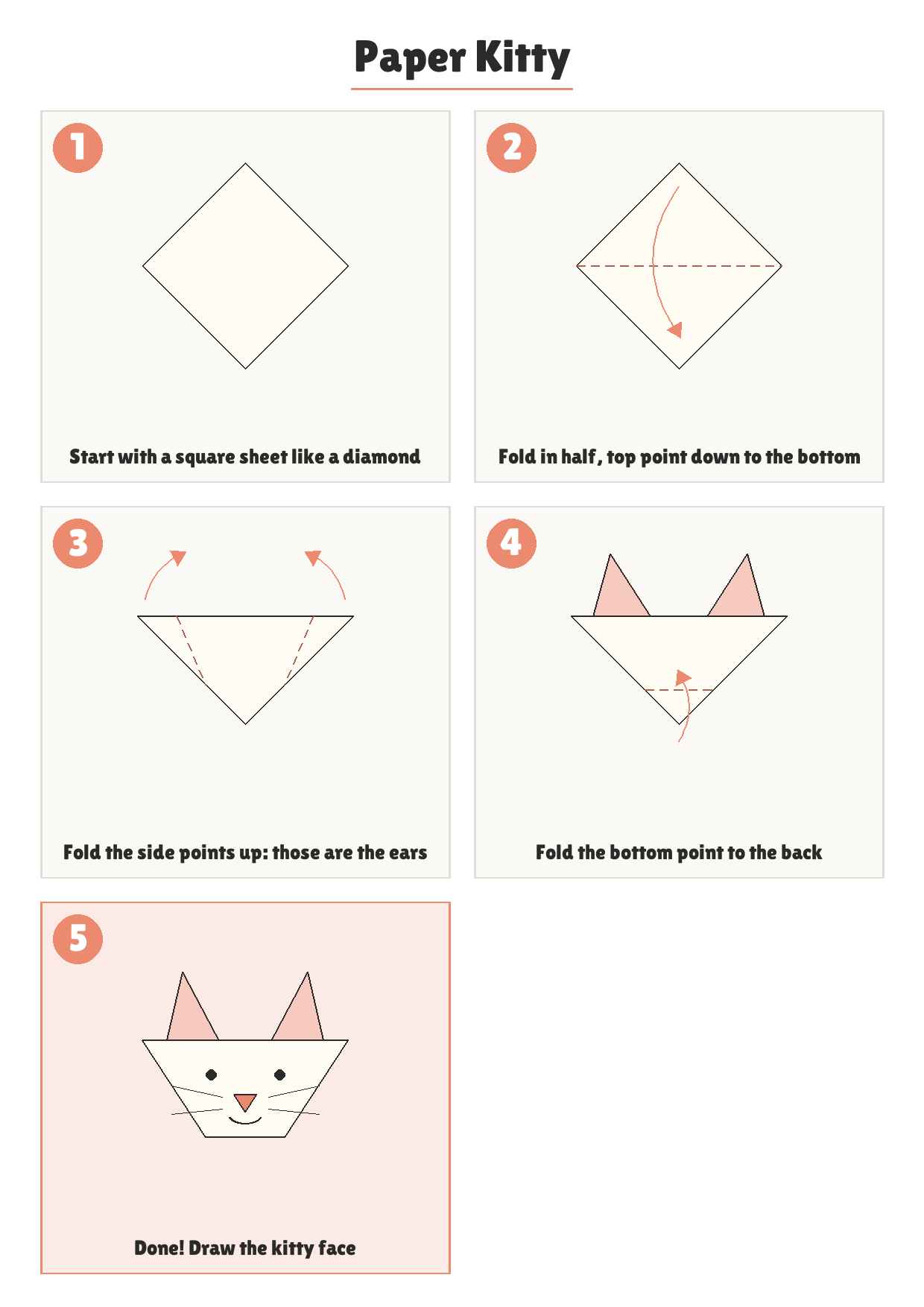 How to fold: Paper Kitty