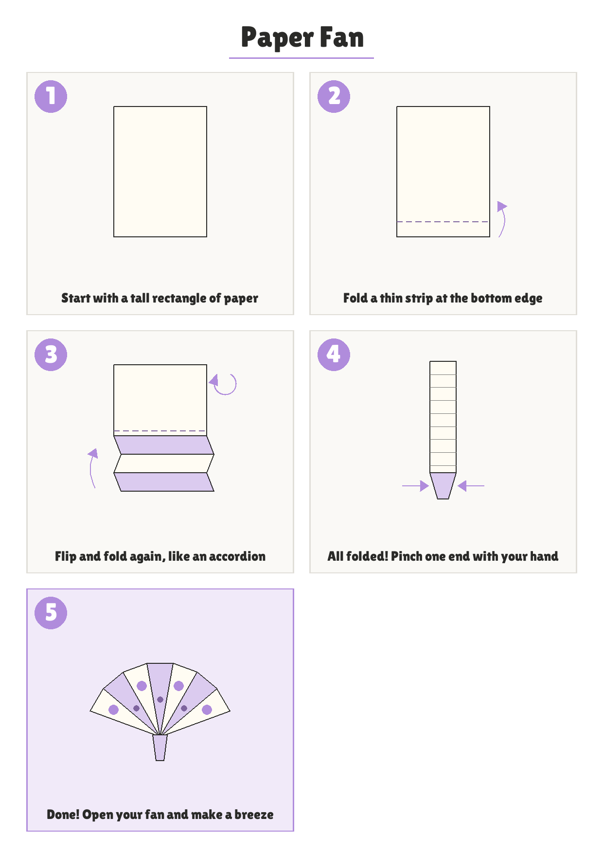 How to fold: Paper Fan