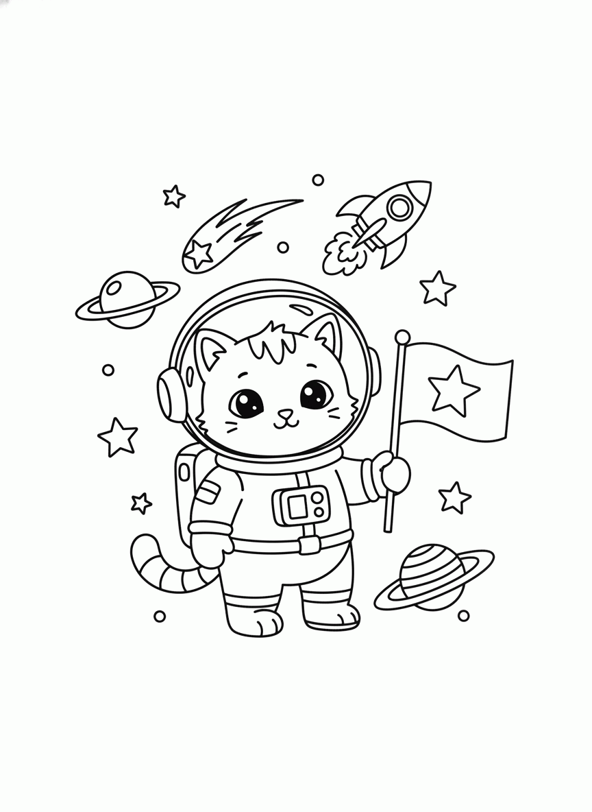 Gatinho astronauta