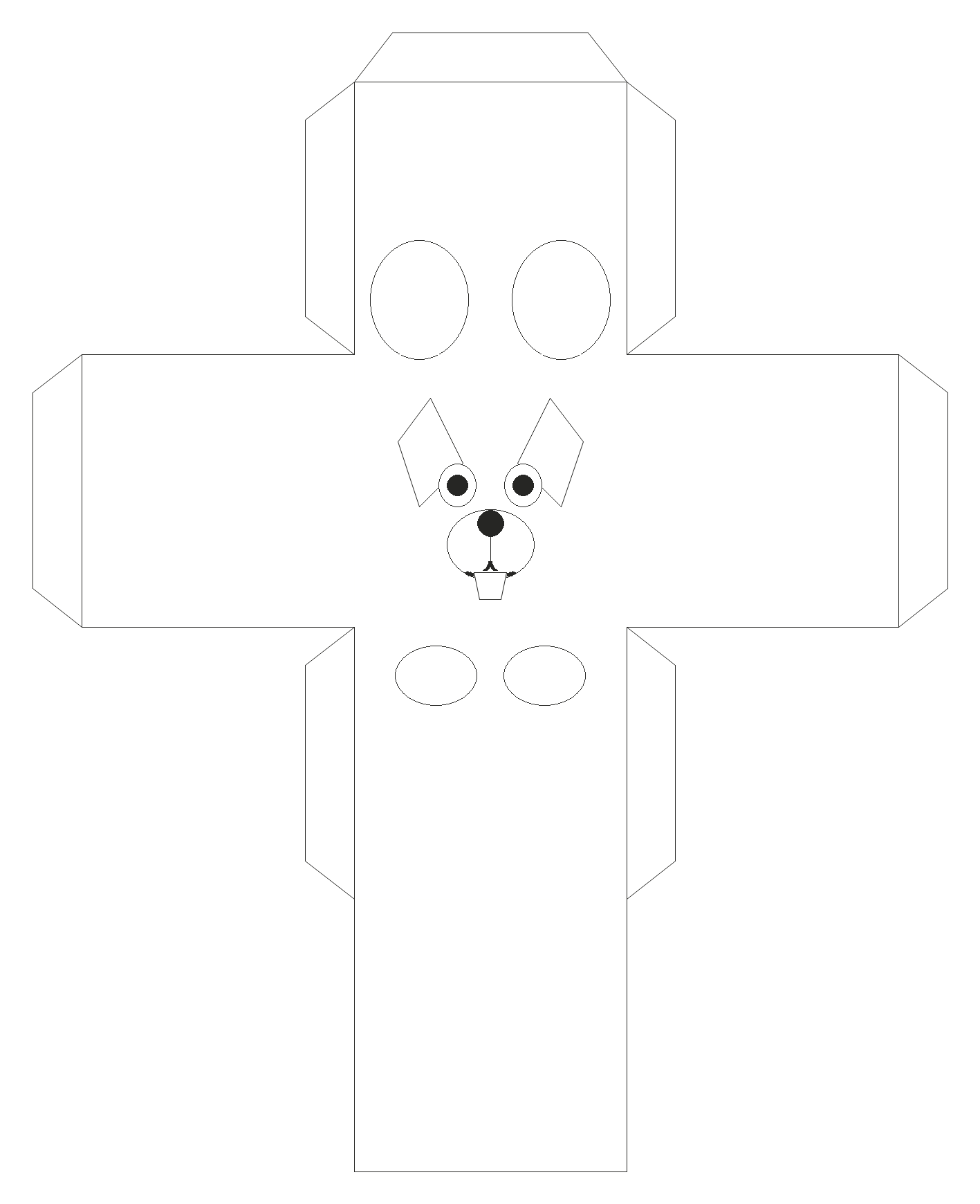 Cachorro de papel pra colorir
