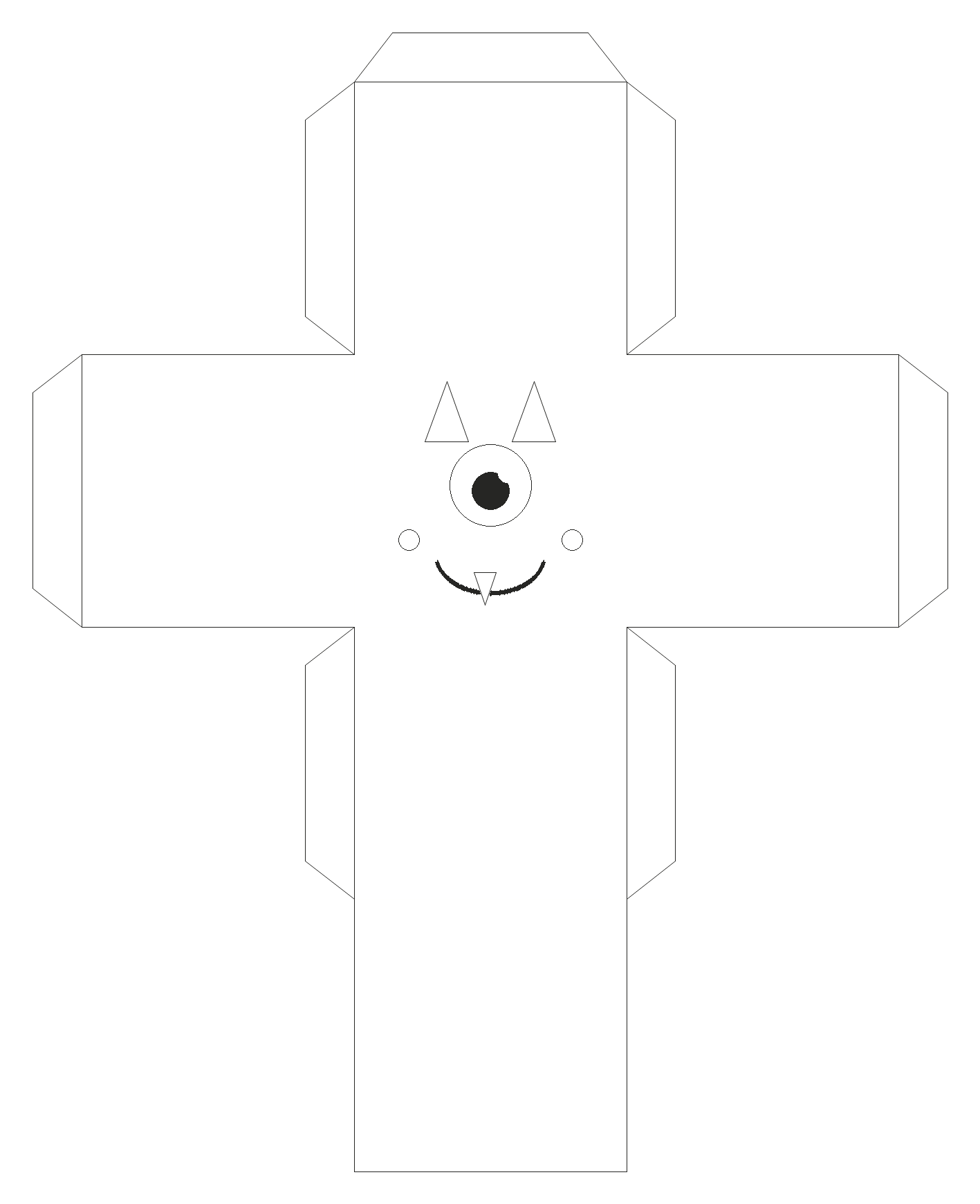 Monstrinho de papel pra colorir