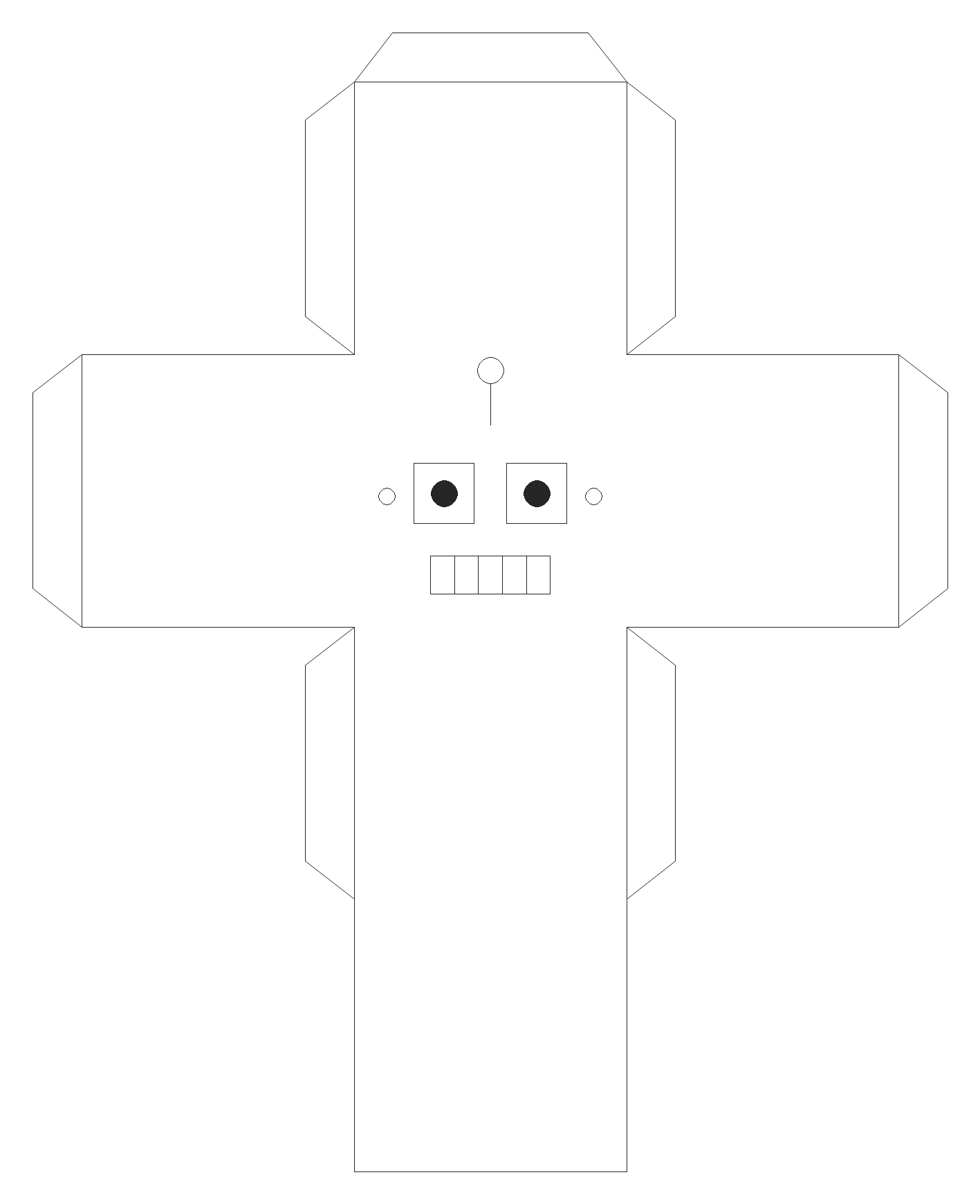Robô de papel pra colorir